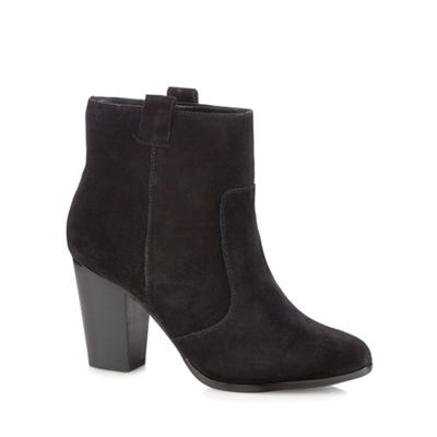 Black suede 'Blue' ankle boots
